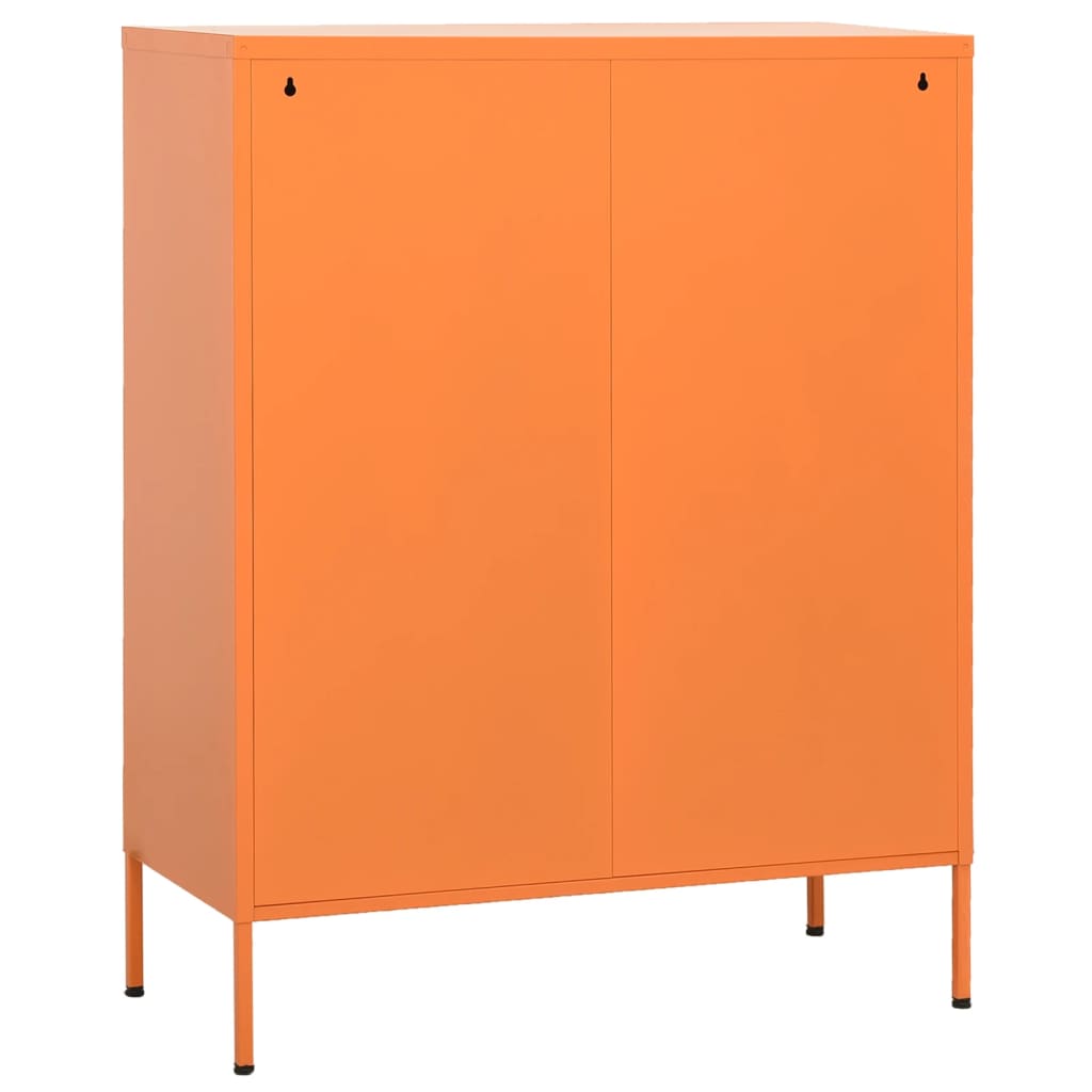 Storage Cabinet Orange 80x35x101.5 cm Steel